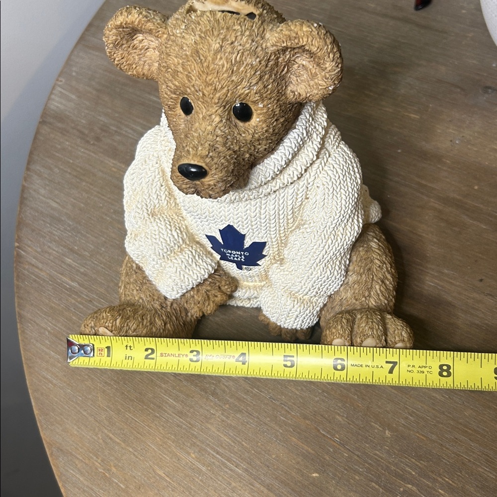 NHL Toronto Maple Leafs Resin Coin Bank Bear Collectible - Picture 15 of 17